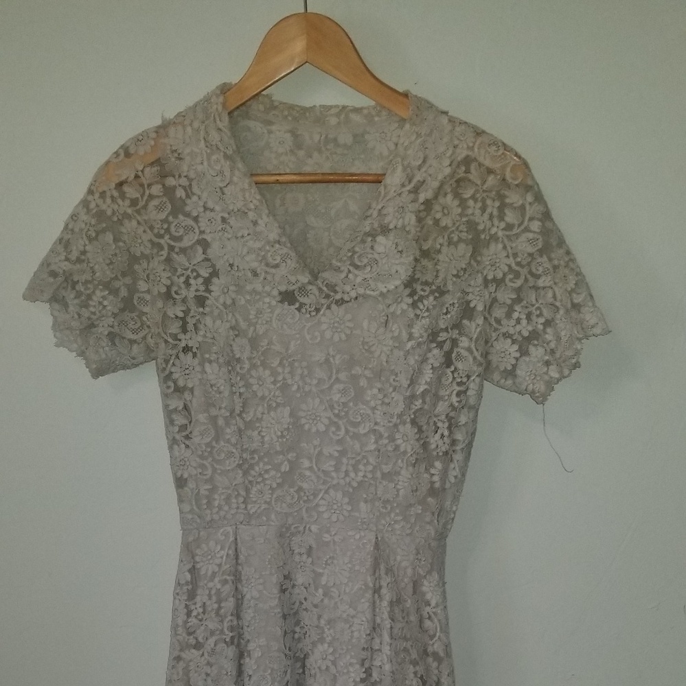 Antique 100% full Lace Vintage Dress